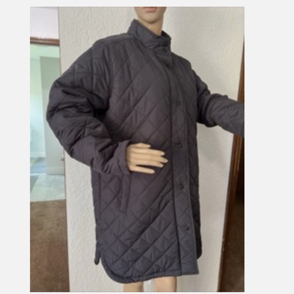 WP WEATHERPROOF Women's Lightweight Pockets Long Quilted Jacket Black XL NEW - Picture 1 of 12